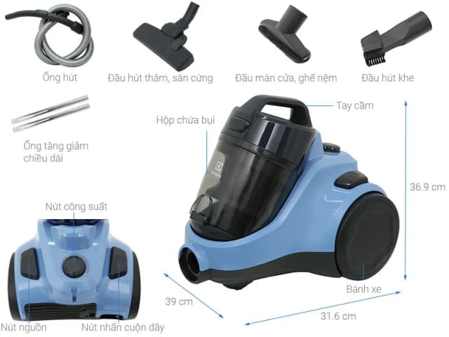Máy hút bụi dạng hộp Electrolux EC31-2BB - Ảnh 1