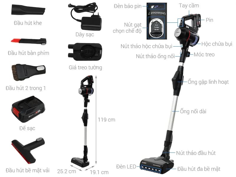 So sánh giá Máy hút bụi không dây Bosch BCS712XXL - Tìm sản phẩm giá rẻ nhất - Ảnh 17