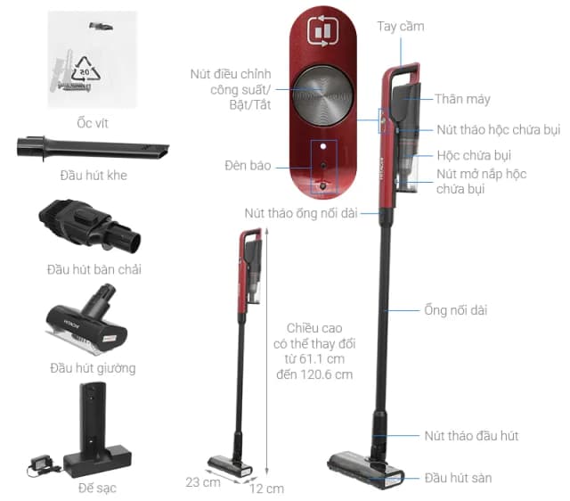 Máy hút bụi không dây Hitachi PV-X70P - Ảnh 3