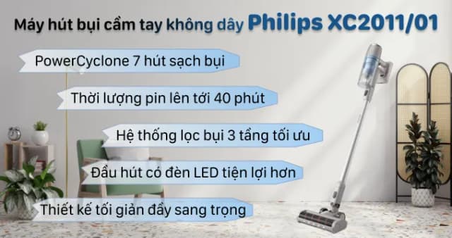 So sánh giá Máy hút bụi không dây Philips XC2011/01 rẻ nhất? - Ảnh 16