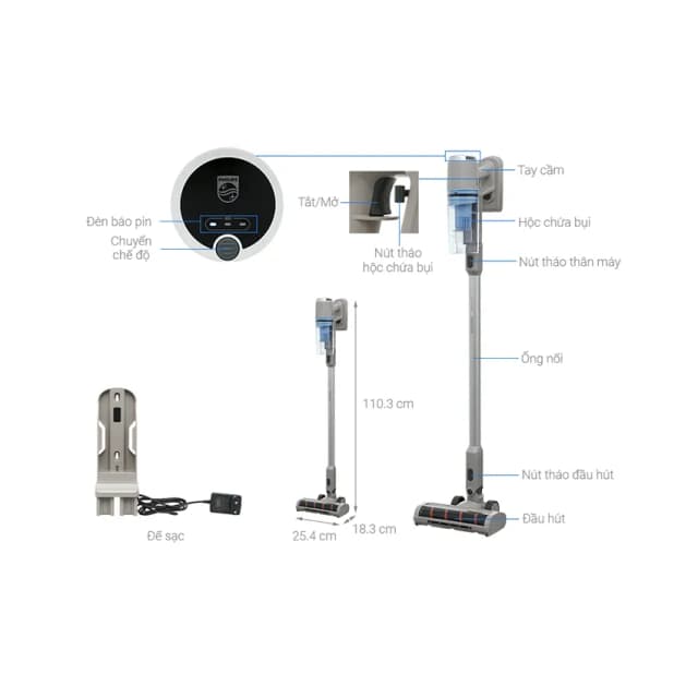 So sánh giá Máy hút bụi không dây Philips XC2011/01 rẻ nhất? - Ảnh 8