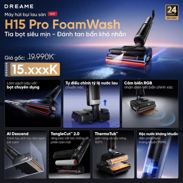 Top 1 so sánh giá Máy hút bụi lau nhà Dreame H15 Pro - Tìm sản phẩm giá rẻ nhất - Ảnh 15