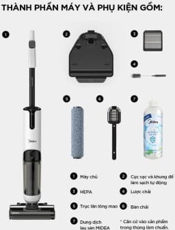 So sánh giá Máy hút bụi lau nhà Midea MAT02APWH - Tìm sản phẩm giá rẻ nhất - Ảnh 3