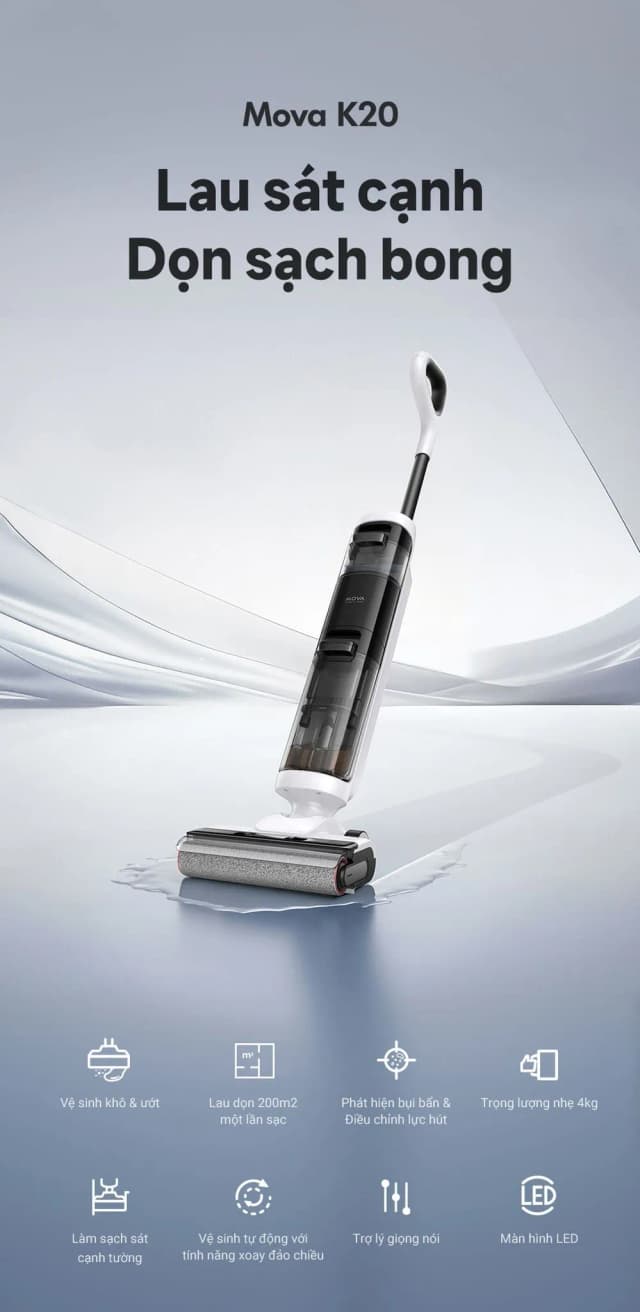 So sánh giá Máy hút bụi lau nhà Mova K20 rẻ nhất? - Ảnh 18