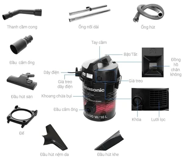 So sánh giá Máy hút bụi công nghiệp Panasonic MC-YL631RN46 - Tìm sản phẩm giá rẻ nhất - Ảnh 19