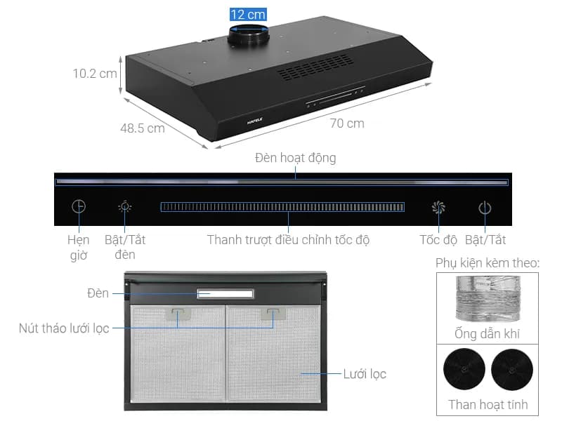 So sánh giá Máy hút mùi âm tủ Hafele HC-B705B (533.87.797) - Tìm sản phẩm giá rẻ nhất - Ảnh 6