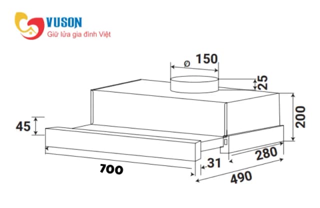 So sánh giá Máy hút mùi âm tủ KAFF KF-TL700ST rẻ nhất? - Ảnh 6
