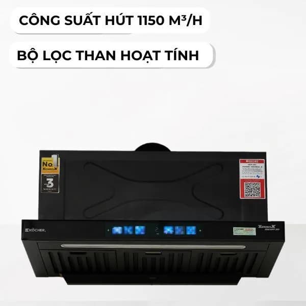 Máy hút mùi âm tủ Kocher 3D X3D-350D AUTO CLEAN - Ảnh 5