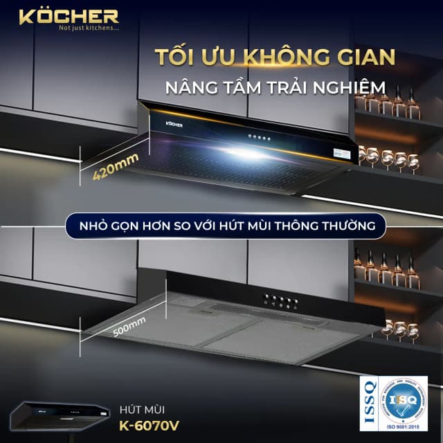 Top 1 so sánh giá Máy hút mùi âm tủ Kocher K-6070V - Tìm sản phẩm giá rẻ nhất - Ảnh 2