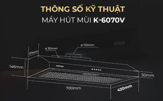 Top 1 so sánh giá Máy hút mùi âm tủ Kocher K-6070V - Tìm sản phẩm giá rẻ nhất - Ảnh 8