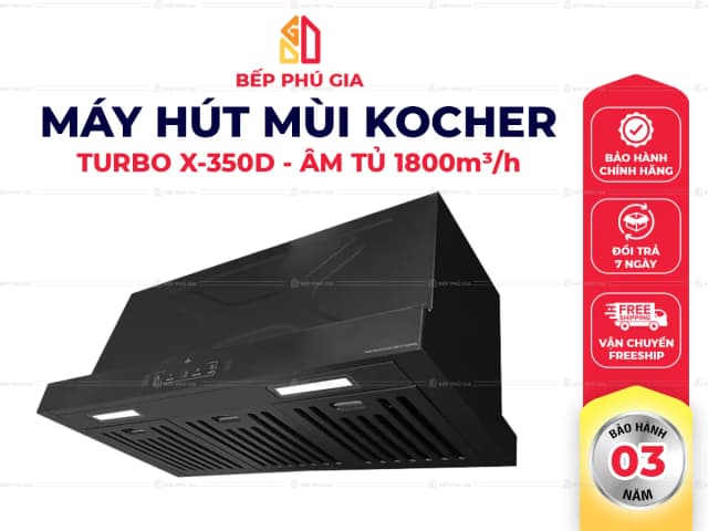 Top 1 so sánh giá Máy hút mùi âm tủ Kocher TURBO X-350D - Tìm sản phẩm giá rẻ nhất - Ảnh 4