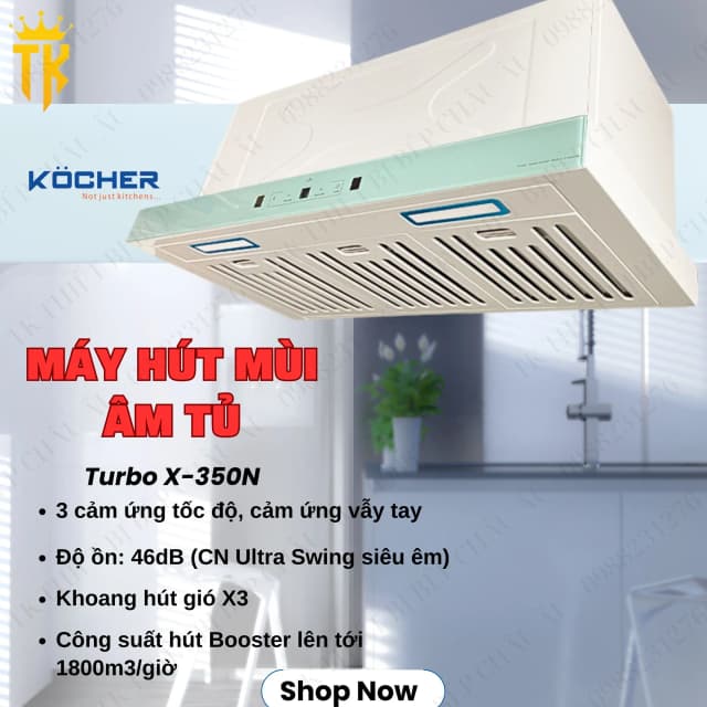 Top 1 so sánh giá Máy hút mùi âm tủ Kocher TURBO X-350N - Tìm sản phẩm giá rẻ nhất - Ảnh 6