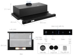Máy hút mùi âm tủ Pramie ALP9-700