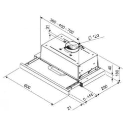 Máy hút mùi âm tủ Samsung NK24M1030IS/UR