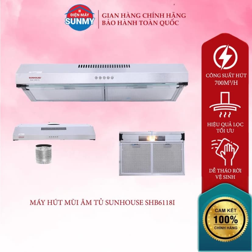 So sánh giá Máy hút mùi âm tủ Sunhouse SHB6118I - Tìm sản phẩm giá rẻ nhất - Ảnh 9