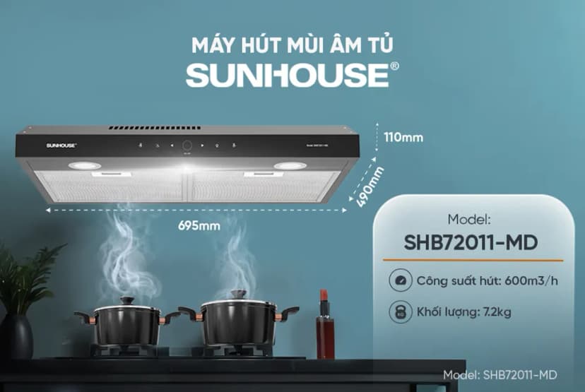 So sánh giá Máy hút mùi âm tủ Sunhouse SHB72011-MD - Tìm sản phẩm giá rẻ nhất - Ảnh 4