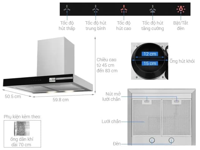 So sánh giá Máy hút mùi áp tường Bosch DWB67BK61T rẻ nhất? - Ảnh 16