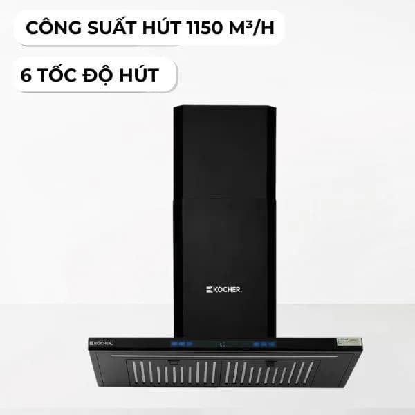 Máy hút mùi áp tường Kocher LUVIA 350 BLACK - Ảnh 8