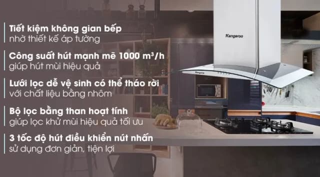 So sánh giá Máy hút mùi kính cong Kangaroo KGCH70H7C rẻ nhất? - Ảnh 9