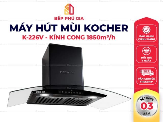 Top 1 so sánh giá Máy hút mùi kính cong Kocher K-226V - Tìm sản phẩm giá rẻ nhất - Ảnh 6