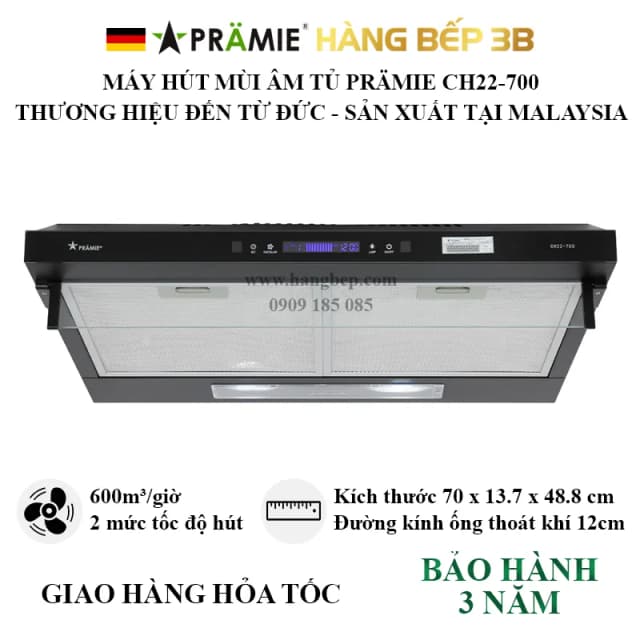 So sánh giá Máy hút mùi âm tủ Pramie CH22-700 rẻ nhất? - Ảnh 10