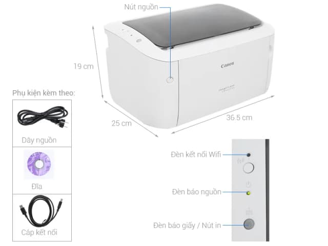 So sánh giá Máy in laser trắng đen đơn năng Canon LBP6030W Wifi rẻ nhất? - Ảnh 11