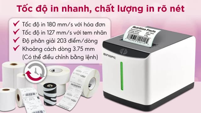 Top 1 so sánh giá Máy in nhiệt SingPC Print-371 - Tìm sản phẩm giá rẻ nhất - Ảnh 5