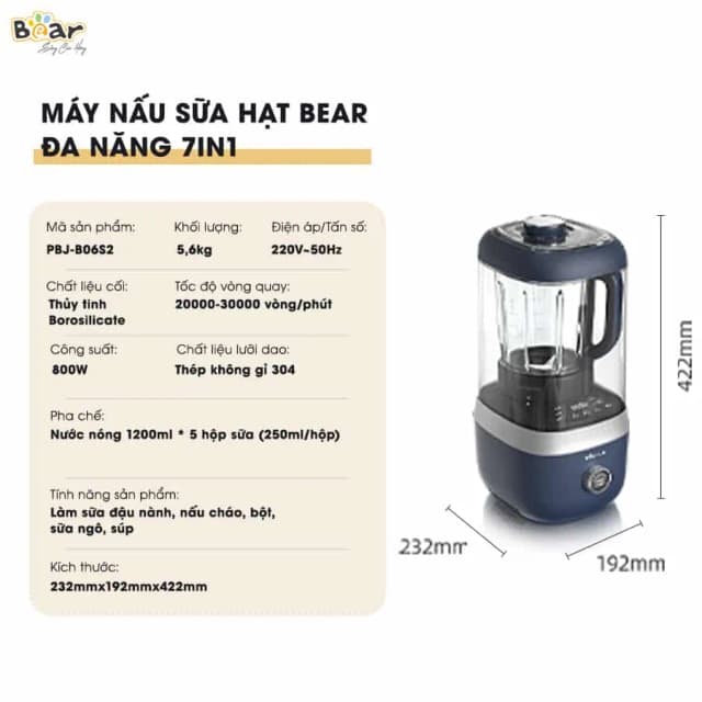 So sánh giá Máy làm sữa hạt đa năng Bear BCB-D17231W rẻ nhất? - Ảnh 18