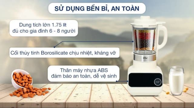 So sánh giá Máy làm sữa hạt đa năng Bear BCB-D17231W rẻ nhất? - Ảnh 8