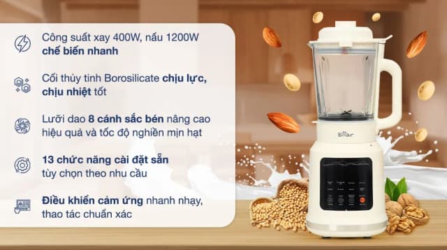 So sánh giá Máy làm sữa hạt đa năng Bear HSB-045MQ rẻ nhất? - Ảnh 6