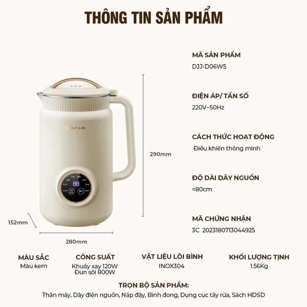 So sánh giá Máy làm sữa hạt đa năng Bear SMM-4H06S - Tìm sản phẩm giá rẻ nhất - Ảnh 7
