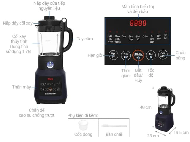 So sánh giá Máy làm sữa hạt đa năng BlueStone BLB-6037 rẻ nhất? - Ảnh 10