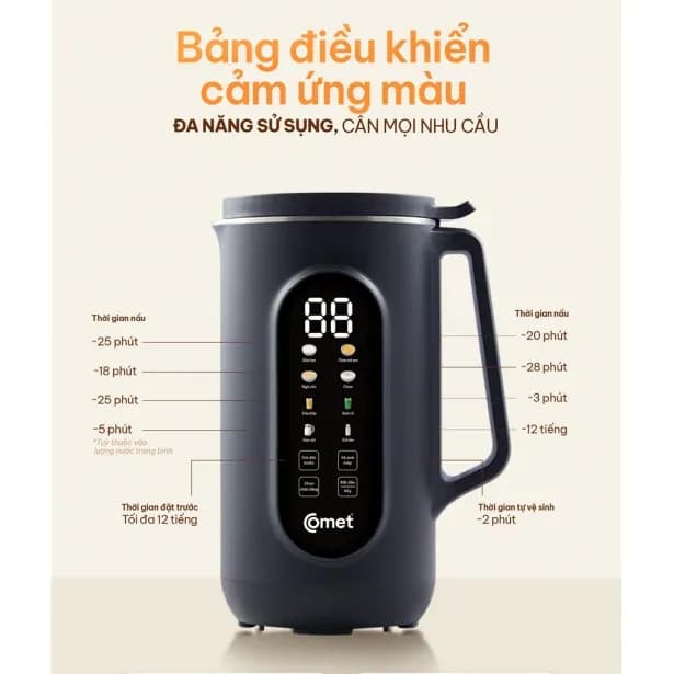 Top 1 so sánh giá Máy làm sữa hạt đa năng Comet CM9216 - Tìm sản phẩm giá rẻ nhất - Ảnh 6