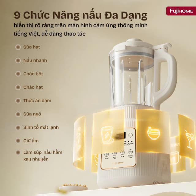 Máy làm sữa hạt đa năng Fujihome SM01A - Ảnh 6