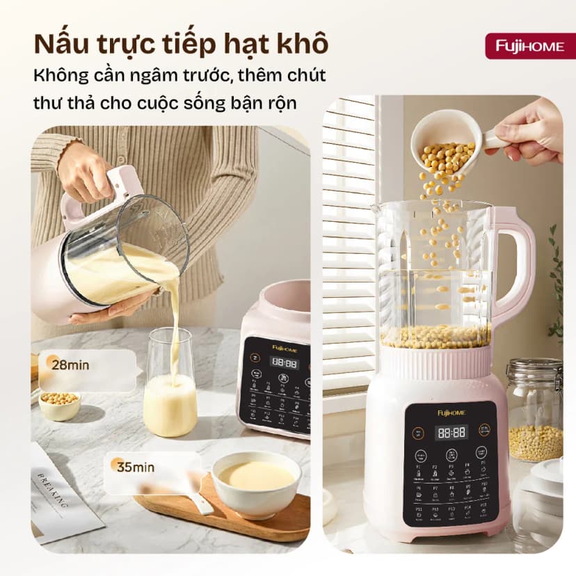 Máy làm sữa hạt đa năng Fujihome SM01B - Giá rẻ nhất hôm nay - Ảnh 7