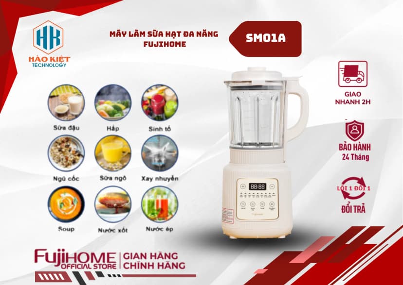 Máy làm sữa hạt đa năng Fujihome SM01B - Giá rẻ nhất hôm nay - Ảnh 10