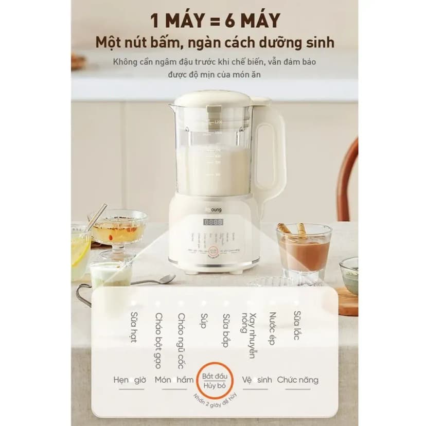 So sánh giá Máy làm sữa hạt đa năng Joyoung JHSB-161 - Tìm sản phẩm giá rẻ nhất - Ảnh 51