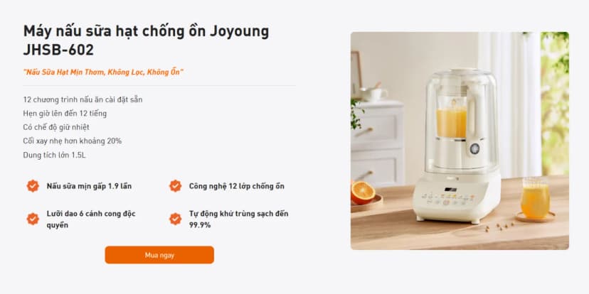 So sánh giá Máy làm sữa hạt đa năng Joyoung JHSB-161 - Tìm sản phẩm giá rẻ nhất - Ảnh 72