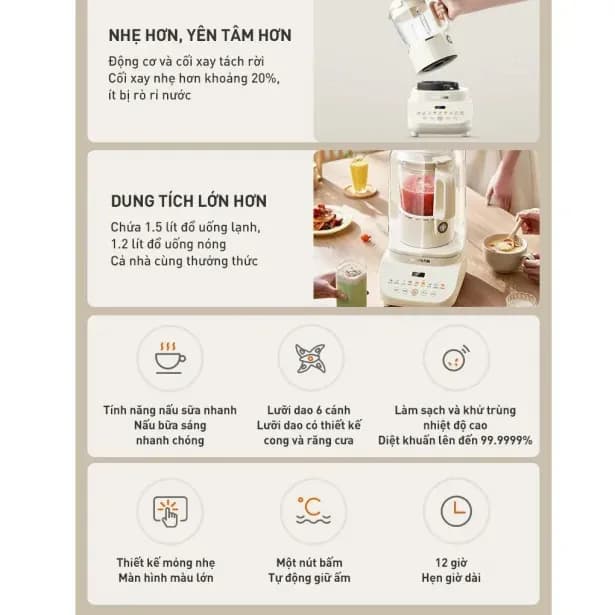 Top 1 so sánh giá Máy làm sữa hạt đa năng Joyoung JHSB-602 Pro - Tìm sản phẩm giá rẻ nhất - Ảnh 20