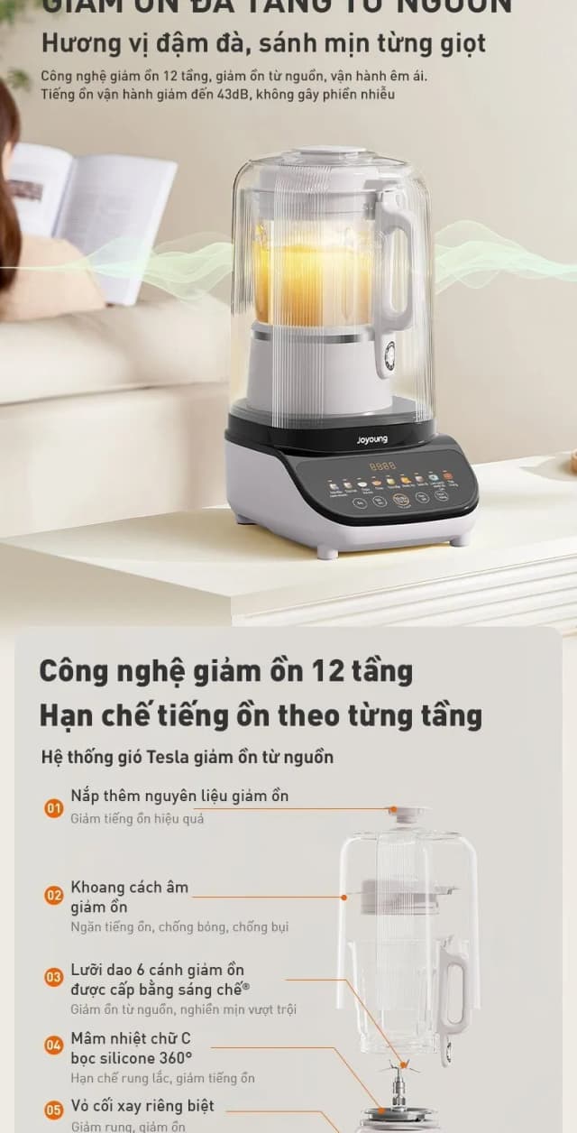 Top 1 so sánh giá Máy làm sữa hạt đa năng Joyoung JHSB-602 Pro - Tìm sản phẩm giá rẻ nhất - Ảnh 43