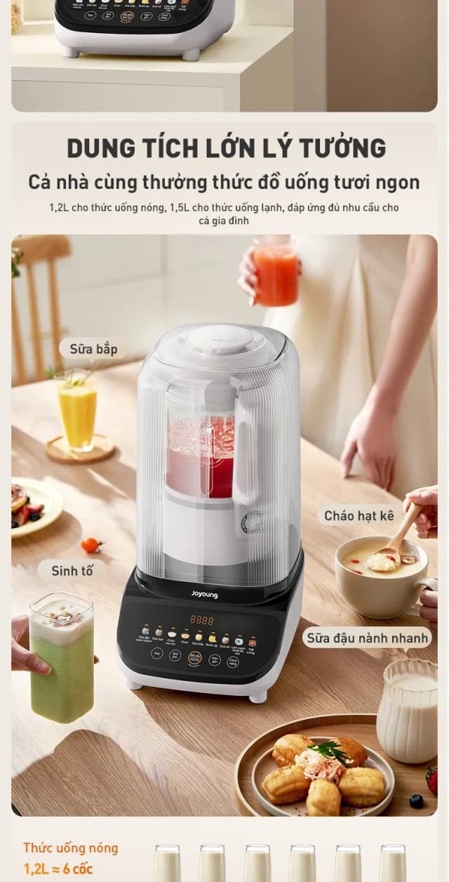 Top 1 so sánh giá Máy làm sữa hạt đa năng Joyoung JHSB-602 Pro - Tìm sản phẩm giá rẻ nhất - Ảnh 47