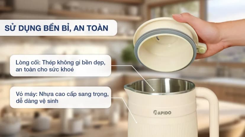 So sánh giá Máy làm sữa hạt đa năng Rapido RHB-800DC - Tìm sản phẩm giá rẻ nhất - Ảnh 18