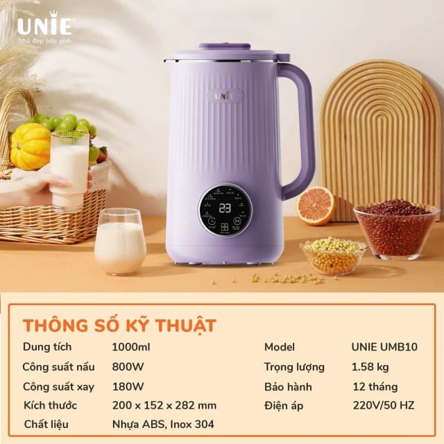 So sánh giá Máy làm sữa hạt đa năng Unie UMB10 rẻ nhất? - Ảnh 3