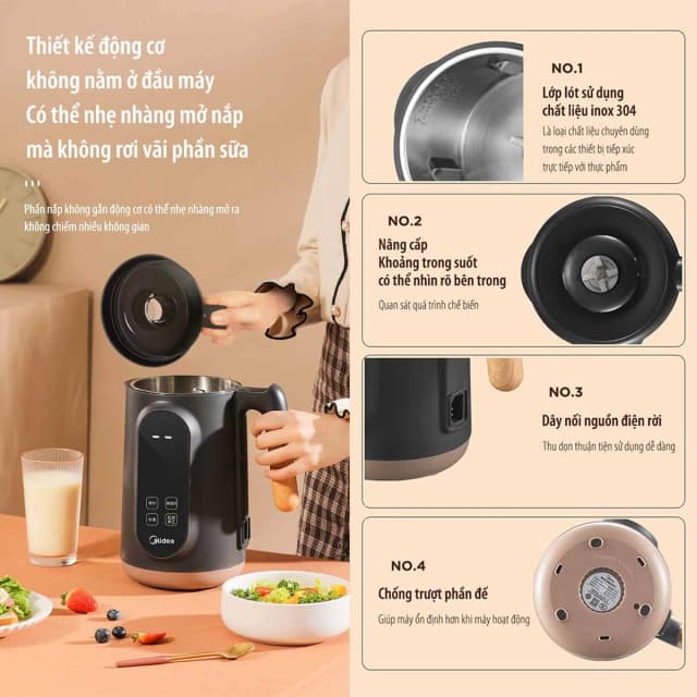 So sánh giá Máy làm sữa hạt đa năng Midea MBL10108APA rẻ nhất? - Ảnh 18
