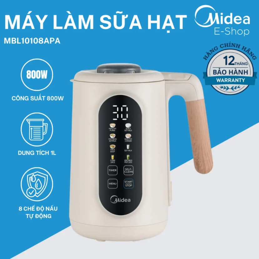 So sánh giá Máy làm sữa hạt đa năng Midea MBL10108APA - Tìm sản phẩm giá rẻ nhất - Ảnh 7