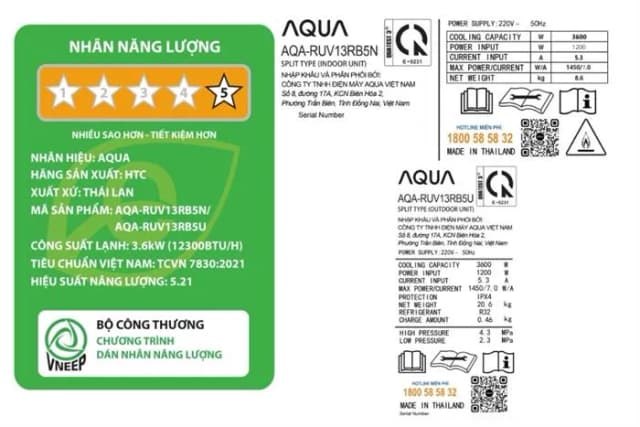 So sánh giá Máy lạnh AQUA Inverter 1.5 HP AQA-RUV13RB5 rẻ nhất? - Ảnh 3