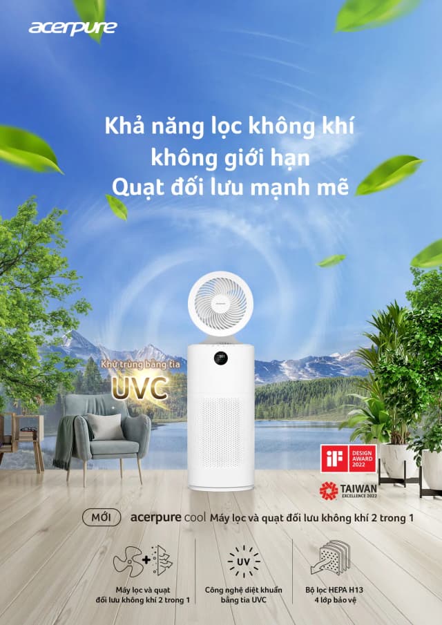 So sánh giá Máy lọc không khí Acerpure Cool C2-UVC AC553-50W 65W rẻ nhất? - Ảnh 16