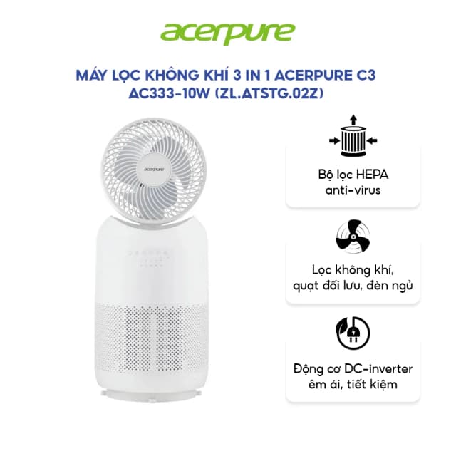 Top 1 so sánh giá Máy lọc không khí Acerpure Cool C3 3in1 AC333-10W 27W - Tìm sản phẩm giá rẻ nhất - Ảnh 19