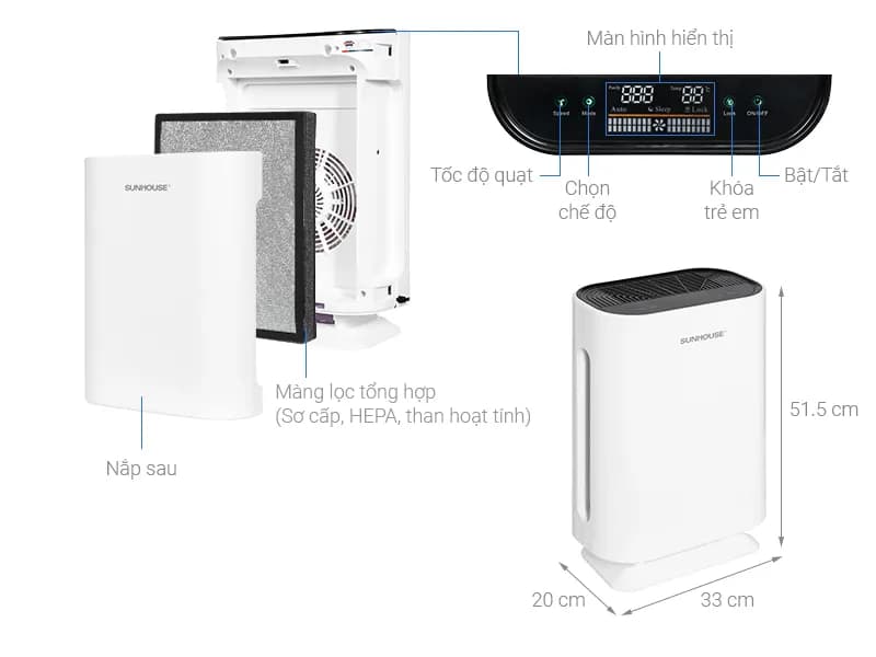 So sánh giá Máy lọc không khí Sunhouse SHD-AP9711 - Tìm sản phẩm giá rẻ nhất - Ảnh 18