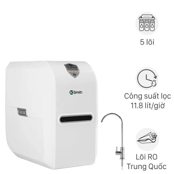 Máy lọc nước RO AOSmith E2 5 lõi - Ảnh 3